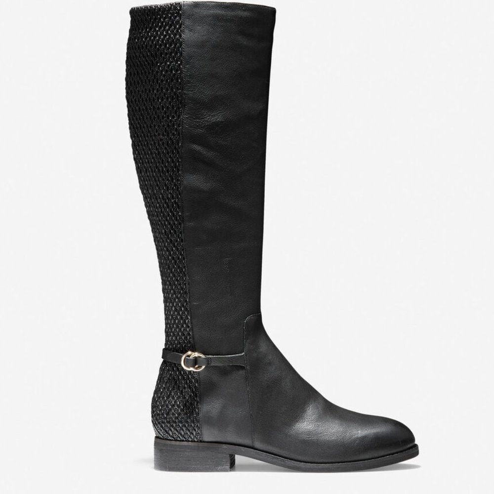 SOLD COLE HAAN Isabell Stretch Knee High Riding Boots - Picture 1 of 11